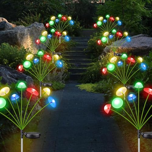 YeahBoom Solar Quallen Lichterkette,2 Stück Solarlampen für Außen,Quallen Pilz LED Gartenleuchten,Solar Gartenleuchte Wasserdicht Solarlampe,für Außen Gartendeko,Strauchwerk,Terrasse,Hof YeahBoom Solar Quallen Lichterkette,2 Stück Solarlampen für Außen,Quallen Pilz LED Gartenleuchten,Solar Gartenleuchte Wasserdicht Solarlampe,für Außen Gartendeko,Strauchwerk,Terrasse,Hof von YeahBoom