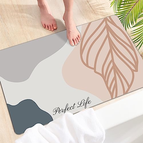 YeahBoom Super Absorbierende Bodenmatte,40 * 60cm Schmutzabweisend Bodenmatte Für Bad,rutschfest Küchenteppich,Ölfest und Wasserdicht,Abwischbar Laufteppich Küchenmatte,Waschbar,Duschmatte rutschfest von YeahBoom