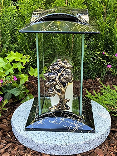 Grablampe Grablicht mit Baum Motiv Grablicht 27 cm H. Grabkerze Grabdekoration Grabschmuck Gartenlampe incl. Kerze. Grablampe Grablicht mit Baum Motiv Grablicht 27 cm H. Grabkerze Grabdekoration Grabschmuck Gartenlampe incl. Kerze. von Yeahitch