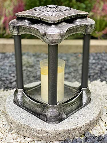Grablampe Handmade NEU Silber Grablicht Grabkerze Grabdekoration Grabschmuck Gartenlampe incl. Grabkerze Grablampe Handmade NEU Silber Grablicht Grabkerze Grabdekoration Grabschmuck Gartenlampe incl. Grabkerze von Yeahitch