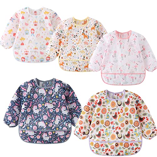 Yealoo 5er Pack Wasserdicht Babylätzchen Ärmellätzchen abwaschbar Latz Nässeschutz 3-24 Monate Yealoo 5er Pack Wasserdicht Babylätzchen Ärmellätzchen abwaschbar Latz Nässeschutz 3-24 Monate von Yealoo