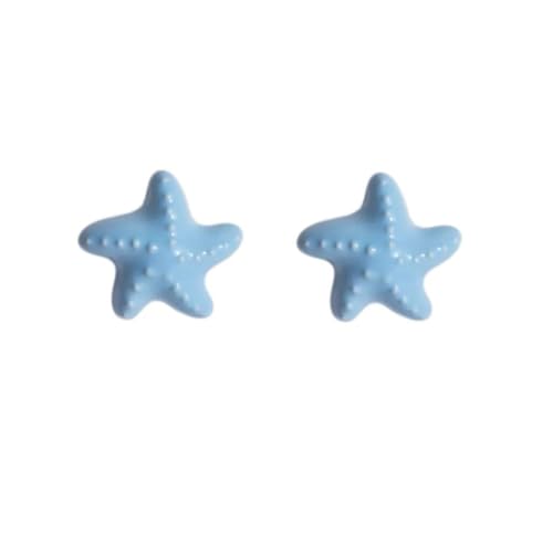 2 Stück hellblaue niedliche glänzende Keramik-Türgriffe in Seestern-Form, Schränke, Kleiderschränke, Keramikschubladen, Küchen-Schminktisch, Kinderzimmerknäufe. 2 Stück hellblaue niedliche glänzende Keramik-Türgriffe in Seestern-Form, Schränke, Kleiderschränke, Keramikschubladen, Küchen-Schminktisch, Kinderzimmerknäufe. von Yeandshi