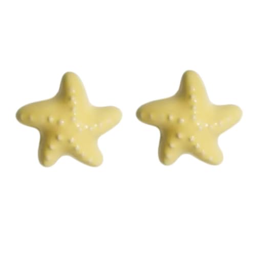 2 Stück hellgelbe niedliche glänzende Keramik-Türgriffe in Seestern-Form, Schränke, Kleiderschränke, Keramikschubladen, Küchen-Schminktisch, Kinderzimmerknäufe. 2 Stück hellgelbe niedliche glänzende Keramik-Türgriffe in Seestern-Form, Schränke, Kleiderschränke, Keramikschubladen, Küchen-Schminktisch, Kinderzimmerknäufe. von Yeandshi