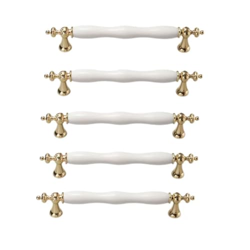 5 Stück europäische klassische weiße Küchenschranktürgriffe, Schrankschubladen, Schlafzimmermöbel, Keramikknauf, Lochmitte, 160 mm. 5 Stück europäische klassische weiße Küchenschranktürgriffe, Schrankschubladen, Schlafzimmermöbel, Keramikknauf, Lochmitte, 160 mm. von Yeandshi