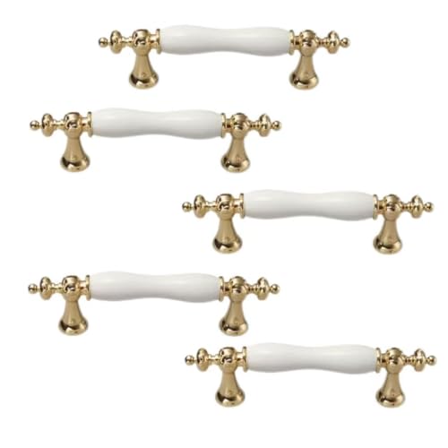 5 Stück europäische klassische weiße Küchenschranktürgriffe, Schrankschubladen, Schlafzimmermöbel, Keramikknauf, Lochmitte, 96 mm. 5 Stück europäische klassische weiße Küchenschranktürgriffe, Schrankschubladen, Schlafzimmermöbel, Keramikknauf, Lochmitte, 96 mm. von Yeandshi