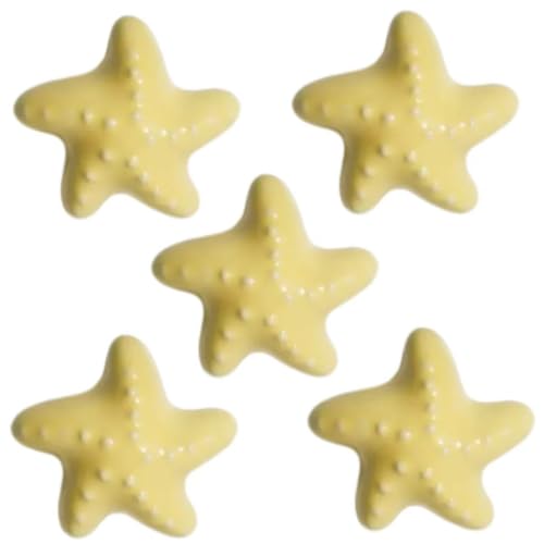 5 Stück hellgelbe niedliche glänzende Keramik-Türgriffe in Seestern-Form, Schränke, Kleiderschränke, Keramikschubladen, Küchen-Schminktisch, Kinderzimmerknäufe. 5 Stück hellgelbe niedliche glänzende Keramik-Türgriffe in Seestern-Form, Schränke, Kleiderschränke, Keramikschubladen, Küchen-Schminktisch, Kinderzimmerknäufe. von Yeandshi