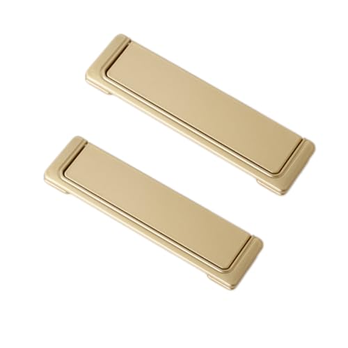 Yeandshi 2 Stücke Flush -Griffe, goldener 128 -mm -Lochabstand versteckter Flush -Griffe, quadratische Zugringgriffe für Schranktüren mit Schrauben, geeignet für die Brust. Yeandshi 2 Stücke Flush -Griffe, goldener 128 -mm -Lochabstand versteckter Flush -Griffe, quadratische Zugringgriffe für Schranktüren mit Schrauben, geeignet für die Brust. von Yeandshi