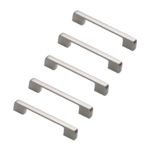 Yeandshi 5 Pack Silber Gebürstete Küchenschrank Zink Legierungs Türgriff, 128 MM Loch Mittelschrank Hardware Garderobe Griff Badezimmerschublade Ziehen. von Yeandshi