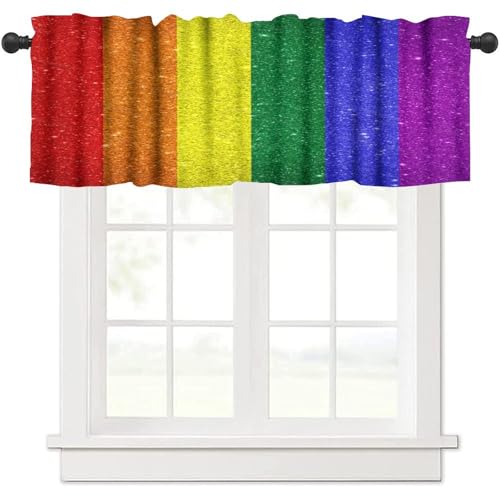 Yearn Jear Fenstervolant mit Regenbogenstreifen, abstrakt, bunt, Regenbogenglück, Naturkonzept, Fenstervolants, Behandlungen für Küche, Wohnzimmer, Schlafzimmer, 137 x 45 cm Yearn Jear Fenstervolant mit Regenbogenstreifen, abstrakt, bunt, Regenbogenglück, Naturkonzept, Fenstervolants, Behandlungen für Küche, Wohnzimmer, Schlafzimmer, 137 x 45 cm von Yearn Jear