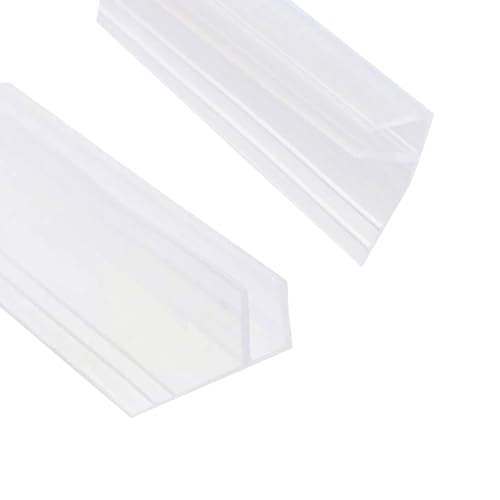 200cm F Shape Duschdichtung, Duschdichtung für Glastüren,Gummi Ersatzdichtung Wasserabweiser Dusche Glastür, Wasserabweisende Duschdichtung oder Duschkabinen-Dichtung (Für 6mm Glasstärken) von Yearninglife