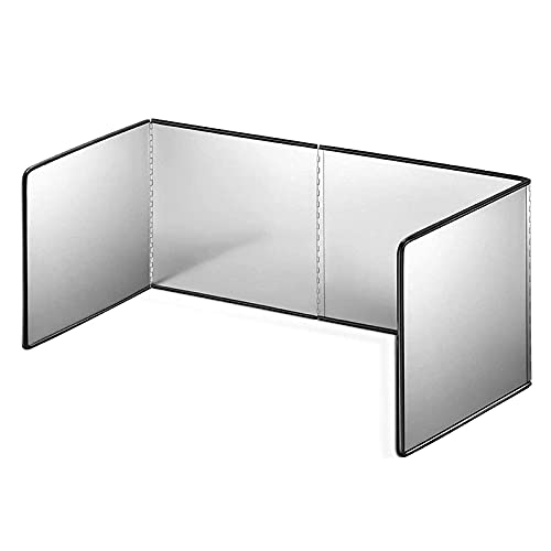 Edelstahl Spritzschutz, Faltbare Spritzschutz Spritzplatte Küche, Ölrauchleitblech Küchenherd Spritzschutz,Küchen Spritzplatte, Herdschutz für Kochen Braten Herd und Küche Sauber (30*80*40CM) von Yearninglife