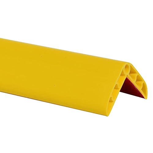 PVC Kantenschutz für Treppenstufen, Winkelprofil Selbstklebend Kantenschutz-Gummi-Stoßleiste für Wand-Schreibtischmöbel,Treppenschutz,Tischkantenschutz für Garage (3.5CM*3.5CM-Gelb) von Yearninglife