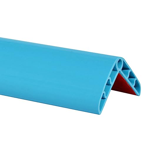 PVC Kantenschutz für Treppenstufen, Winkelprofil Selbstklebend Kantenschutz-Gummi-Stoßleiste für Wand-Schreibtischmöbel,Treppenschutz,Tischkantenschutz für Garage (4CM*4CM-Himmelblau) von Yearninglife
