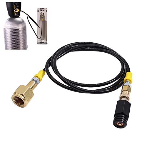 Yearninglife Soda-Schlauch, CO2 Zylinder Adapter mit Filternetz 1.5m Dünner Hochdruckschlauch Externer Schlauch Soda Schlauch Quick Connect für Sodastream W21.8-14 und Die Meisten Soda Maschine von Yearninglife