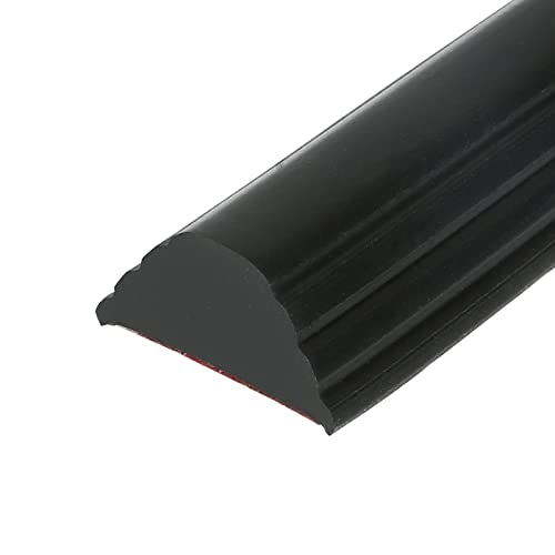 Zusammenklappbarer Duschschwellen-Wasserdamm, Schwallschutzleiste Dusche Selbstklebend,Wasserdamm Dusche,Water Stopper Strip für Nass- und Trocken-Trennung, Wasserdamm für Bad/Küche (Schwarz, 1.5M) von Yearninglife