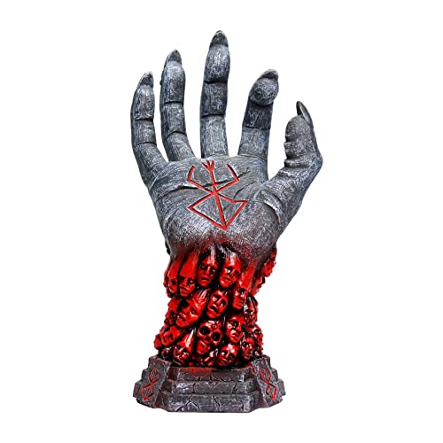 Yearsahrk Berserk Figur: Anime Hand Gottes Schädel Runenskulptur Skelettstatue - Zuhause Schreibtisch Tischdekoration von Yearsahrk