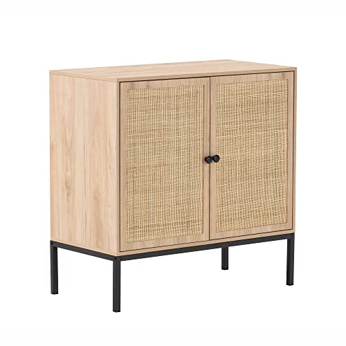 Yechen Sideboard Schrank aus Holz mit Metallbeinen, Aufbewahrungsschrank Credenza für Esszimmer Yechen Sideboard Schrank aus Holz mit Metallbeinen, Aufbewahrungsschrank Credenza für Esszimmer von Yechen