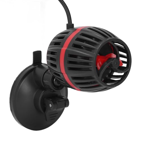 Aquarium-Umwälzpumpe mit Variabler Frequenz, Leise, Tauchfähige Wellenpumpe für Aquarien, Geeignet für Kleine Heimtanks mit Flexiblen Wasserdurchflusseinstellungen (BLACK) von Yechiry