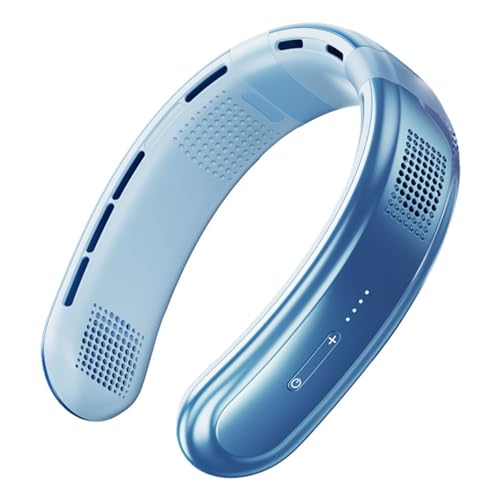Tragbare Nackenventilator, Wiederaufladbare Persönlicher Ventilator mit LED Anzeige, Einstellbare Geschwindigkeit und Flüsterleisem Betrieb, Tragbarer Ventilator mit 360° Kühlung Tragbare Nackenventilator, Wiederaufladbare Persönlicher Ventilator mit LED Anzeige, Einstellbare Geschwindigkeit und Flüsterleisem Betrieb, Tragbarer Ventilator mit 360° Kühlung von Yechiry
