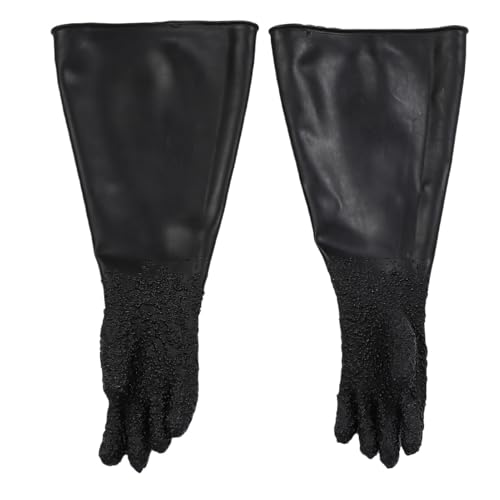 Yechiry 1 Paar Sandstrahlhandschuhe für Schleifsprengungen, 25,6 -Zoll -Länge Nicht -Schlupf -Latex -Arbeitshandschuhe mit Partikeln oder Abrasiven Kabinetts -Isolationsbox von Yechiry