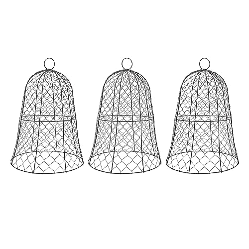 Yechiry 10 Packs Gartenhuhn -Draht -Cloche, Schwarz Eisenpflanze Beschützer mit Haken Zum Einfachen Tragen, Verdicktem Robust Yechiry 10 Packs Gartenhuhn -Draht -Cloche, Schwarz Eisenpflanze Beschützer mit Haken Zum Einfachen Tragen, Verdicktem Robust von Yechiry