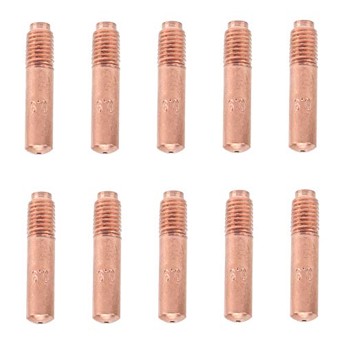Yechiry 10 Pcs 0,9 Mm MIG -Schweißkupfer -Leitendüsen Tipps, Kleine Größe Glatte Oberfläche 10 Düsen für das Schweißenzubehör von Yechiry