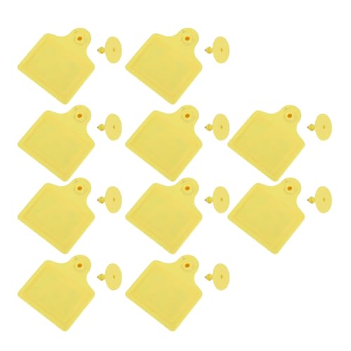 Yechiry 10pcs Viehstock -Ohr -Tag, Wasserdicht TPU 860 Bis 960 MHz UHF U9 Chip Elektronisch Tierisches Ohr Tag, Hitzebeständige Kaltprofessionelle Farm Tier für Ziegen, Schafe, Schwein, Standhalten von Yechiry