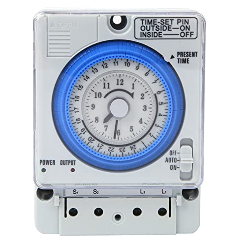 Yechiry 15 Minuten 24 Stunden TB388 Mechanischer Timerschalter, Zeitregelschalter mit Abnehmbarem Akku für Straßenlaternen Niedrige Spannungssysteme AC250V 20A Nicht -Stromausfall Yechiry 15 Minuten 24 Stunden TB388 Mechanischer Timerschalter, Zeitregelschalter mit Abnehmbarem Akku für Straßenlaternen Niedrige Spannungssysteme AC250V 20A Nicht -Stromausfall von Yechiry