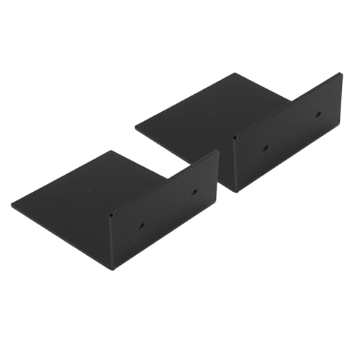 Yechiry 2 Stück Acryl-Wandregale, Weiße Regale mit Vier Klebestreifen, Kratzfestes Design, Erweitern Den Platz An Der Wand, Zwei Installationsmethoden, für Küche, Badezimmer, Büro (Black) von Yechiry