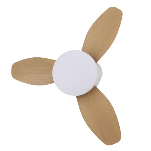 Yechiry 25 Zoll Deckenventilator mit Licht und Fernbedienung 6 Windgeschwindigkeiten Dimmbar Moderner Deckenventilator mit Licht mit 3000–6500K Farbtemperatur und Timer für Schlafzimmer von Yechiry