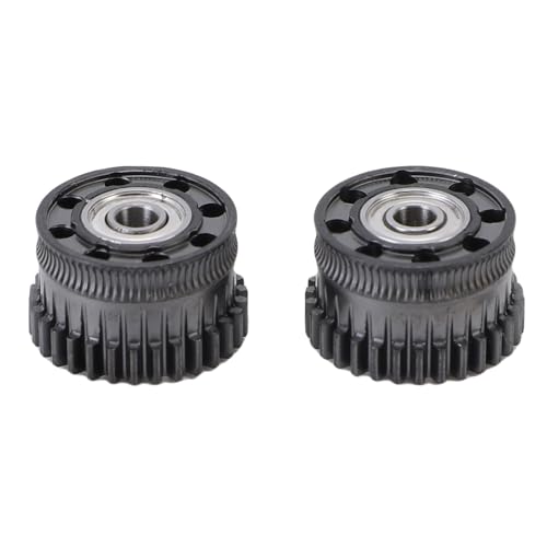 Yechiry 2PCS Zahnrad Ersatz für K2 Plus, Extruder Gehärtet Stahl DLC Beschichtung Zahnrad Rostig Beweis Verschleiß Festigkeit mit Präzisem Perforiertem Design für K2 Plus Extruder von Yechiry