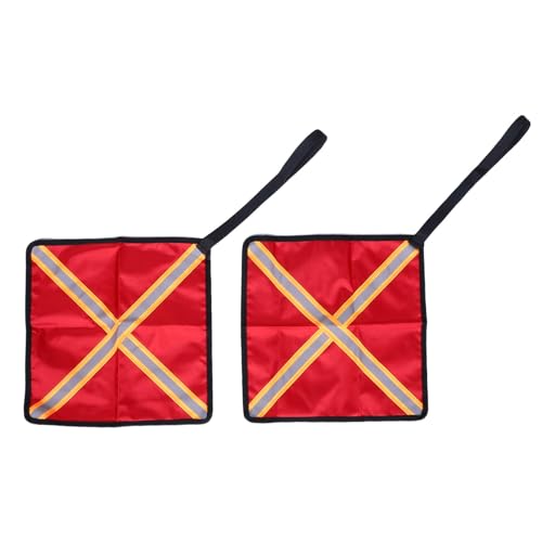 Yechiry 2pcs Kajak -Sicherheitsflag, 13x13in Hohe Sichtbarkeit Rote Reflexionswarnflagge mit Fluoreszierendem Orangen -X -Band und Verstärktes Gurtband für Kanus, Boote, Lastwagen, Yechiry 2pcs Kajak -Sicherheitsflag, 13x13in Hohe Sichtbarkeit Rote Reflexionswarnflagge mit Fluoreszierendem Orangen -X -Band und Verstärktes Gurtband für Kanus, Boote, Lastwagen, von Yechiry
