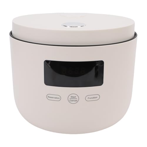 Yechiry 3 Liter Mini Reiskocher, 500 W Edelstahl Antihaftbeschichtung Kleiner Reise Reiskocher, Multifunktionskocher mit Intelligenter Steuerung Küchengeräte für Pasta Eier Suppe (EU-Stecker) von Yechiry