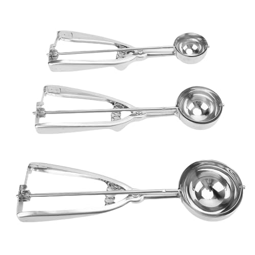 Yechiry 3 PCS Eisportionierer, 304 Edelstahl Schaufel mit Anti-Rutsch-Griff Trigger Release, Multifunktionale Ergonomische Kleine Backen Werkzeuge für Joghurt Wassermelone Bälle Yechiry 3 PCS Eisportionierer, 304 Edelstahl Schaufel mit Anti-Rutsch-Griff Trigger Release, Multifunktionale Ergonomische Kleine Backen Werkzeuge für Joghurt Wassermelone Bälle von Yechiry