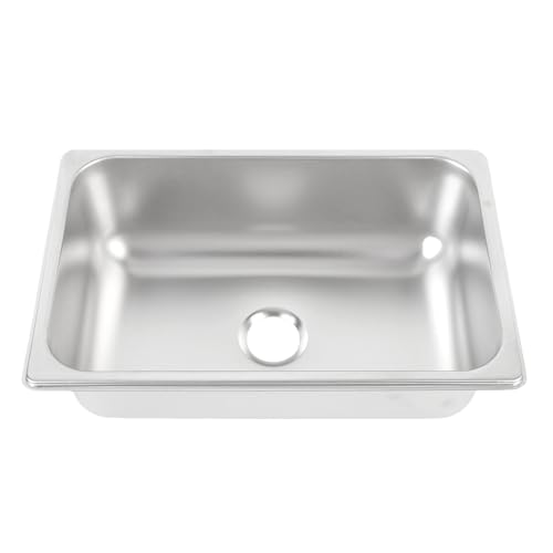 Yechiry 304 Edelstahl Bar Waschbecken, Spülbecken, Waschbecken Unterbekommen Single Bowl mit 40 -mm -Abflusshafen für Wohnmobile Heimküchencamping von Yechiry