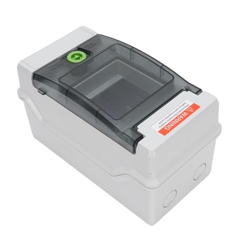 Yechiry 4 -Wege -Leistungsschalterbox, IP66 Regenuntersuchung ABS PC Transparent Deckung Miniatur Elektroschalter Box mit DIN Schienengestaltung, Vertriebsschutzbox für Innen und Außenbereiche Yechiry 4 -Wege -Leistungsschalterbox, IP66 Regenuntersuchung ABS PC Transparent Deckung Miniatur Elektroschalter Box mit DIN Schienengestaltung, Vertriebsschutzbox für Innen und Außenbereiche von Yechiry