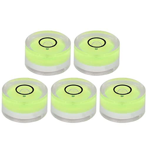Yechiry 5 Pack -Mini -Rundstufe Blase, ABS Acrylniveau für Balanceskalen, Kameras, Elektronische Plattformen von Yechiry