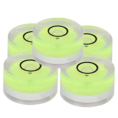 Yechiry 5pcs 15mm Mini Round Spirit Level Blase, Grünes Bullseye -Rundblase -Level mit ABS -Acrylkristall -klares Design für Gleichgewichtsskala, Elektronische Skala, Kameraplattform Yechiry 5pcs 15mm Mini Round Spirit Level Blase, Grünes Bullseye -Rundblase -Level mit ABS -Acrylkristall -klares Design für Gleichgewichtsskala, Elektronische Skala, Kameraplattform von Yechiry