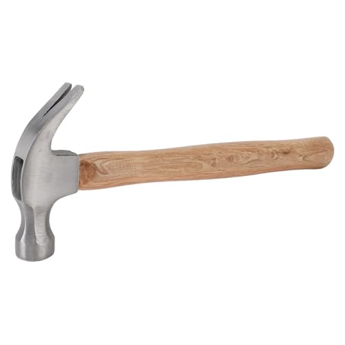 Yechiry 8,8 Unze Klauenhammer, Hoher Kohlenstoffstahl Geschmiedetes Kopf Zelt Schlagekmal mit Holzgriff Gerade Starker Magnetnagel -Abzieherhammer für Neugierige Nägel Carpentry von Yechiry