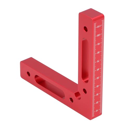 Yechiry 90 -Grad -Positionierungsquadrat, 90 -Grad -Winkel Lineal Rechtwinklige Klemme, Aluminiumlegierung Holzbearbeitungstool mit Anodiertem Roten Finish von Yechiry