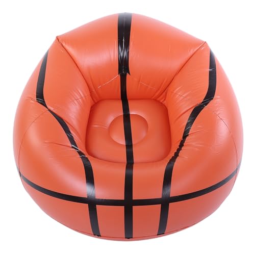 Yechiry Aufblasbarer Sitzsack, Tragbarer Aufblasbarer PVC-Liegestuhl, Ergonomisches Basketballsofa, Bequemes Sofa für zu Hause, für Balkon, Wohnzimmer, Camping, Rot von Yechiry
