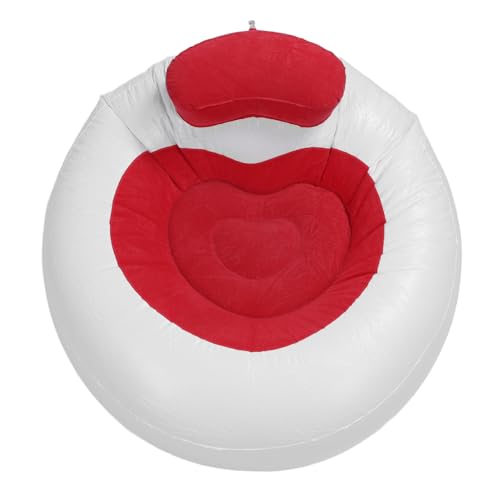 Yechiry Aufblasbarer Sofa -Stuhl, Liebevolle Herzförmige Kleine Bohnenbeutelstuhl, PVC -Versperrung Tragbarer Aufblasbarer Couch für Wohnzimmer, Schlafzimmer, Lesesaal, Balkon, Camping Im Freien, von Yechiry