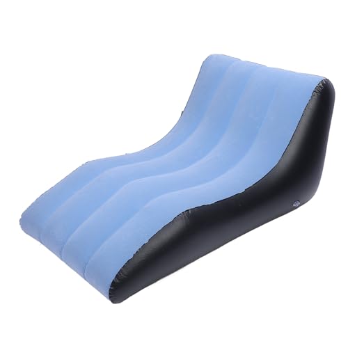 Yechiry Aufblasbarer Sofasessel, PVC-Beflockte Materialien für Langlebigkeit, Aufblasbare Couch, Einfache und Bequeme Einrichtung, Wohnzimmermöbel, für Wohnzimmer, Reisen (Blue) von Yechiry