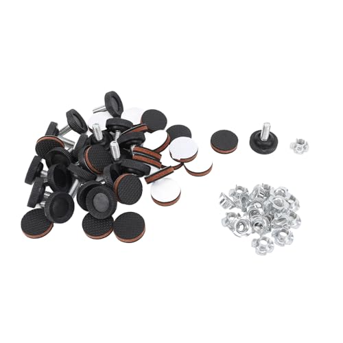 Yechiry Beinstufe für Schränke Sofa -Tische -Stühle, 16 Packmöbel Füße mit Gummi -Pads, Möbelbeinstühle mit T -Muttern für Schreibtischstuhl, Hochleistungsverstellbarer Levelerer von Yechiry