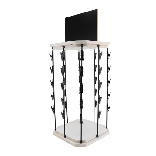Yechiry Chip Organizer Rack, 360 ° Rotieren 5 -Tier 40 Holzausstellungsständer Kreativer Snackhalter Rack Regal mit Top -Schreibblock für Snack Candy Chocolate Party Konzession von Yechiry
