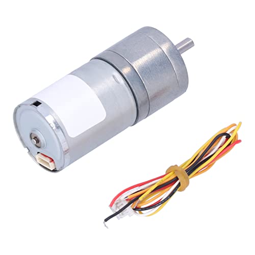 Yechiry DC-Zahnradmotor, Bürstenloser CW CCW Verstellbarer Geschwindigkeitsreduzierung Motor mit 12 V-24 V Dual-Kugellager, D-Wellenmotoren und Eingebauten Antrieb (130RPM DC6V) von Yechiry