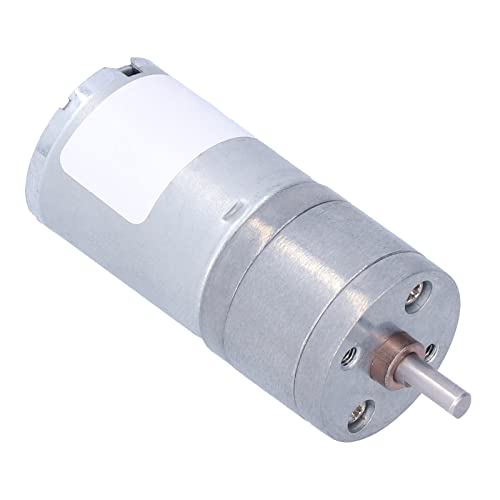 Yechiry DC-Zahnradmotor, Bürstenloser CW CCW Verstellbarer Geschwindigkeitsreduzierung Motor mit 12 V-24 V Dual-Kugellager, D-Wellenmotoren und Eingebauten Antrieb (77RPM DC6V) von Yechiry
