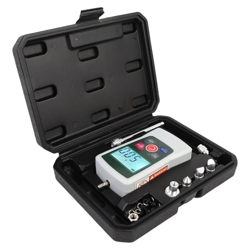 Yechiry Digitales Kraftmessgerät, 5 N Tragbar Display mit Hintergrundbeleuchtung 3 Messoptionen Automatische Abschaltung Handdynamometer mit Aufbewahrungsbox Zugkraftmessgerät von Yechiry