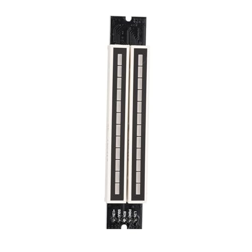 Yechiry Dual 12 Stereo-Audiopegelmesser, Zweikanal-LED-VU-Meter mit Einstellbarer Lichtleiste, Anstiegs-/Abstiegsgeschwindigkeit, Stereo-Pegelanzeige für Professionelle Signalüberwachung von Yechiry