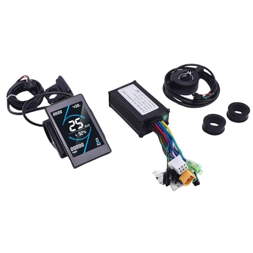 Yechiry Electric Controller LCD -Anzeigekit, 15A 3 -Modus Sinus Controller mit T5 S LCD Anzeigeplatte und 130x Daumengas für Elektrofahrrad und Roller von Yechiry